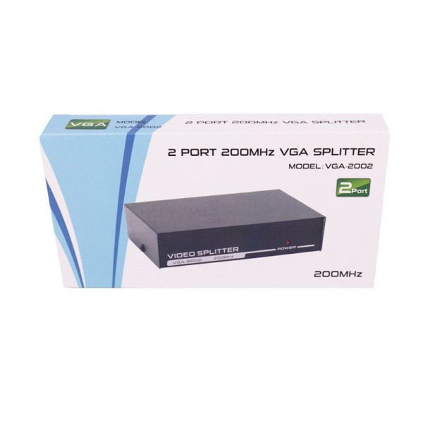 Комутатор VGA 1 на 4, спліттер/розгалужувач відеосигналу, 200 МГц, до 30 м
