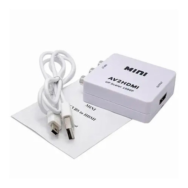 Конвертер AV RCA в HDMI відео та аудіо, Full HD 1080p адаптер для телевізора і монітора