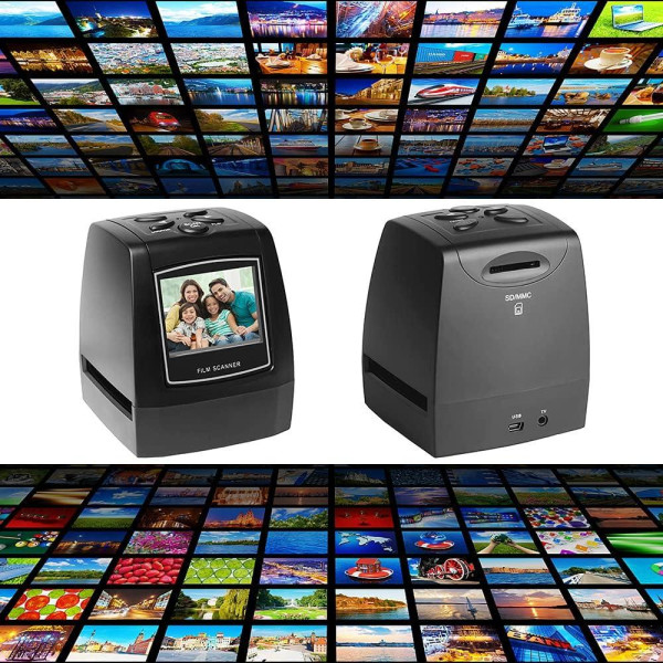 Сканер для фотоплівки та слайдів 35 мм 135, цифровий слайд-сканер з РК дисплеєм