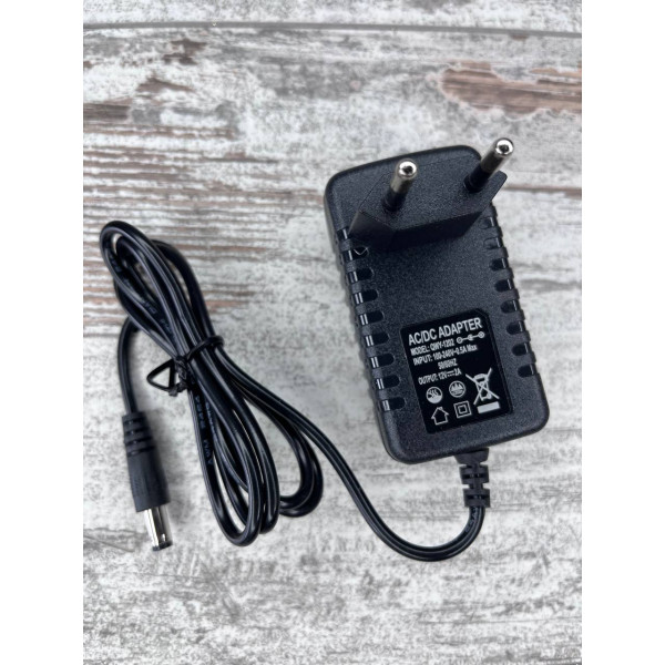 Блок живлення 12В 2А, мережевий адаптер із LED-індикатором, штекер 5.5×2.5 мм для електроніки