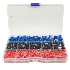 Набір клем 1065 шт, ізольовані кабельні штифтові наконечники для проводів з асортиментом