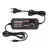 Регульований блок живлення JDT-001, 3-24 В 3 А 72 Вт, LED-дисплей, штекер 5.5×2.5 мм, захист від КЗ і перегрівання