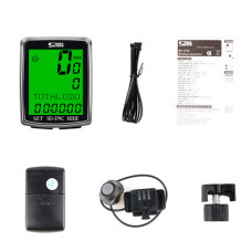 Бездротовий велокомп'ютер SunDING SD-579C з кнопкою дистанційного керування на кермо, 27 функцій