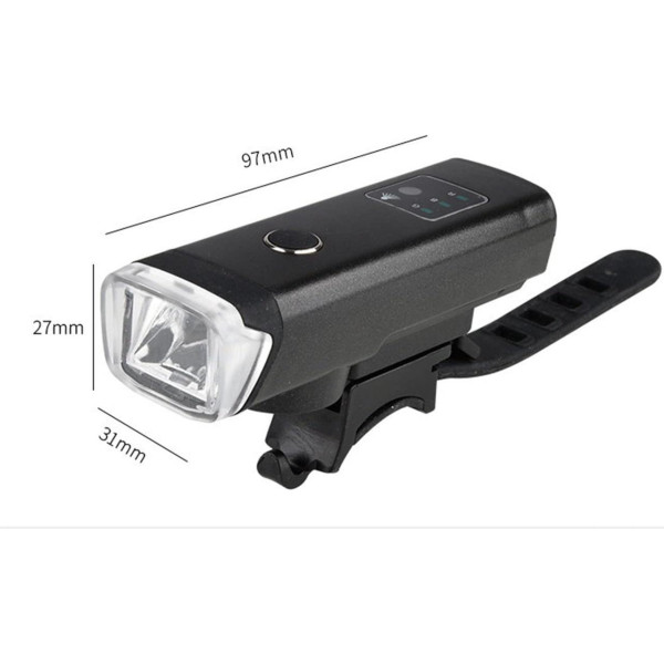 Велосипедний індукційний ліхтар з велодзвінком 120дБ 1800мАч HJ-047B