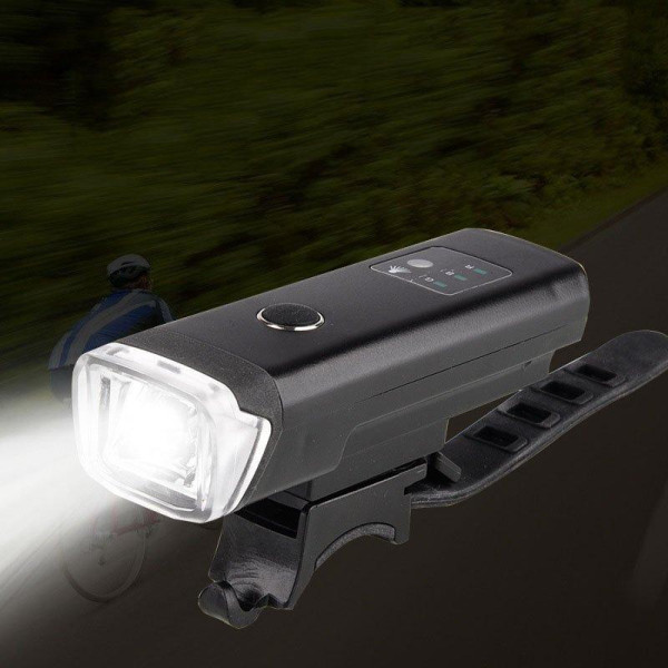 Велосипедний індукційний ліхтар з велодзвінком 120дБ 1800мАч HJ-047B