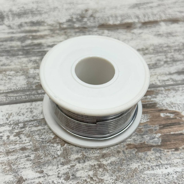 Паяльний припій ПОС-63 з флюсом 1.5 мм, котушка 100 г, JINHU, високоякісний