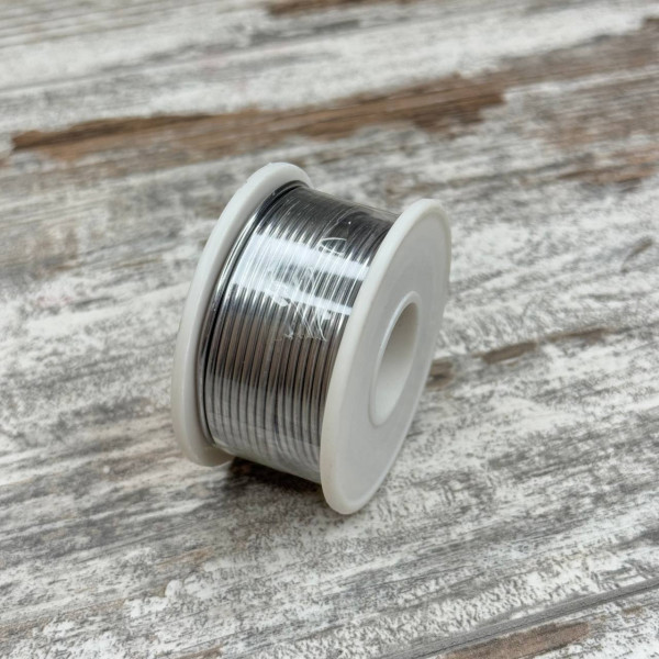 Паяльний припій ПОС-63 з флюсом 1.5 мм, котушка 100 г, JINHU, високоякісний