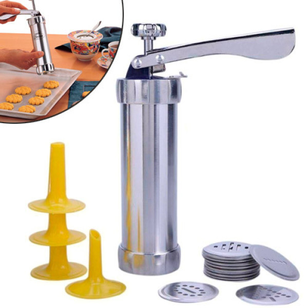 Шприц кондитерський прес для тіста крему нержавійний з 24 насадками для випічки