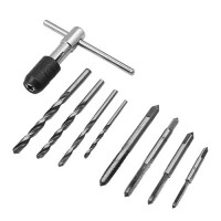 Вороток Т-подібний тримач з набором мітчиків М3-М6 та свердел 2.5-5.2мм для нарізання різьби