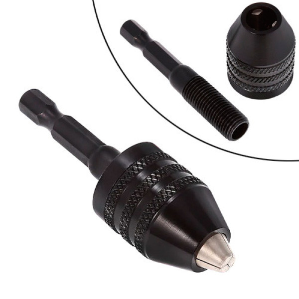 Патрон свердлильний швидкозажимний 0.3-6.5мм 1/4 6-гранний для дрелі, шуруповерта, інструмент