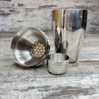 Шейкер для коктейлів 350 мл, класичний, сріблястий, з нержавіючої сталі, підходить для барів та домашнього використання