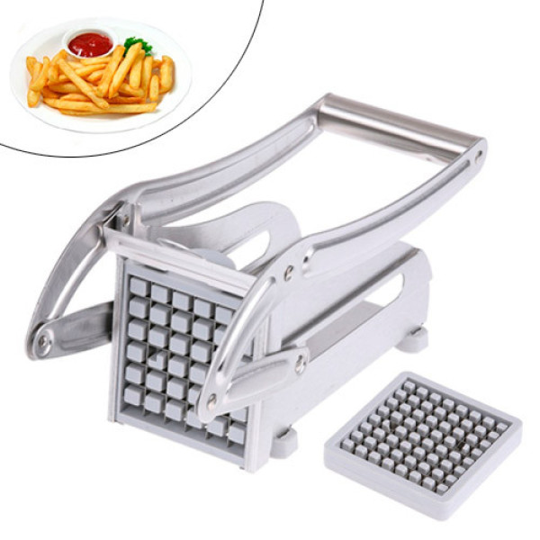 Картоплерізка ручна з нержавійки, машинка для нарізки картоплі фрі соломкою