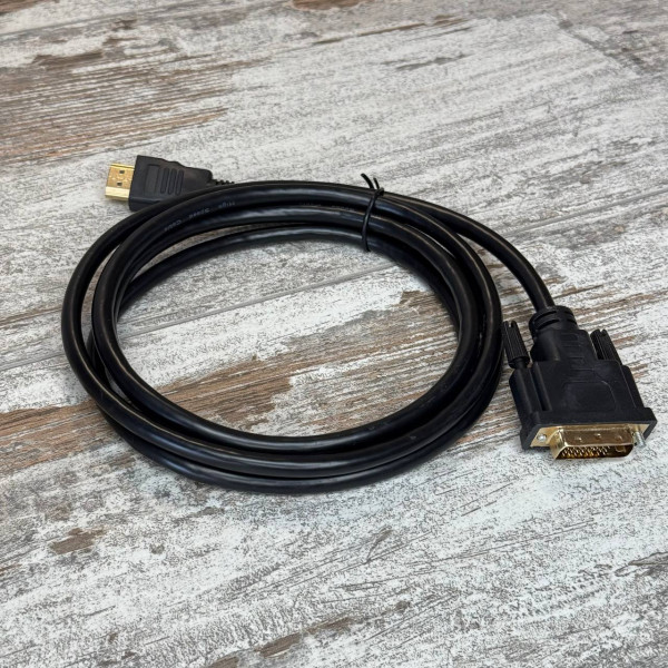 Кабель DVI-D (24+1) – HDMI 1.8 м, позолочені контакти, для передачі цифрового відеосигналу