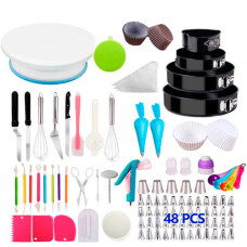 Кондитерський набір 380шт для декору тортів кексів інструменти з підставкою