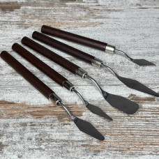 Художні мастихіни набір 5шт шпателі для живопису гуаш масляні фарби інструменти