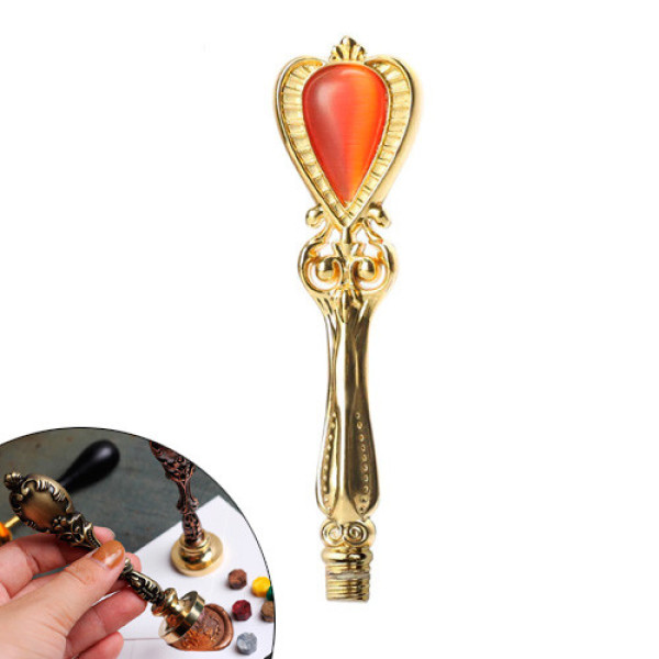 Ручка-тримач металева для сургучної печатки і штампа змінна рукоятка