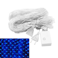 Світлодіодна гірлянда «Сітка» 180 LED синього світла для декору.