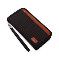 Портмоне-клатч текстильний 17 відділень, гаманець із захистом від зчитування карт