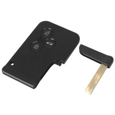 Ключ-карта Renault Megane, корпус під чіп, 3 кнопки, автомобільний пульт, заміна та ремонт ключа