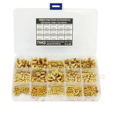 Набір закладних гайок з накаткою 420 шт, латунні гайки з внутрішньою різьбою комплект