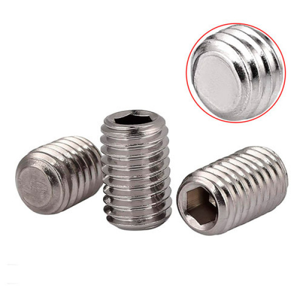 Гвинти установочні DIN916 з внутрішнім шестигранником M2.5-M8, 300шт, нержавіюча сталь