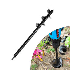 Садовий бур земляний спіральне свердло 10x60см для дриля, насадка для копання та висадки рослин