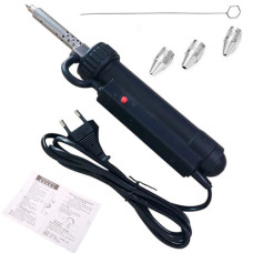 Електричний вакуумний олововідсмоктувач, екстрактор припою олова 30Вт з насадками