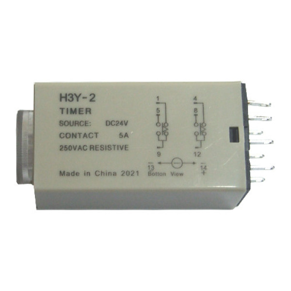 Реле часу H3Y-2 0-5с 24В 5А таймер на DIN-рейку для автоматики