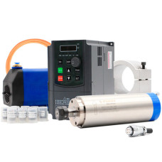 Набір для ЧПУ: шпиндель 2.2 кВт ER20 80 мм з водяним охолодженням, інвертор, помпа, кронштейн, цанги та трубка