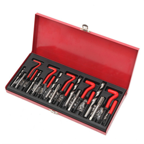 Комплект інструментів для ремонту різьби, Набір для відновлення пошкодженої різьби M5-M12 131шт