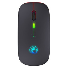 Бездротова миша iMice E-1300, 2.4ГГц та Bluetooth, акумулятор, підсвітка, чорна