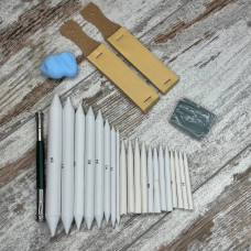 Набір інструментів для растушовки малюнка 25 предметів, художній, пензлі та аплікатори