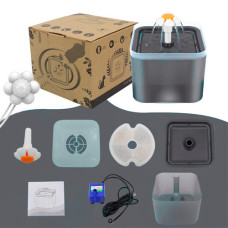 Питний фонтан для котів і собак 2 л USB з фільтром, LED-індикатором і датчиком руху, автоматичний