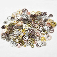 Набір підвісок металевих 100г, шарми шестерні мікс для прикрас, браслетів, скрапбукінгу та декору