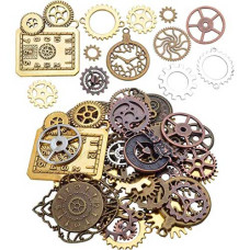 Набір металевих підвісок 100г для прикрас, браслетів та біжутерії, шармики мікс годинники