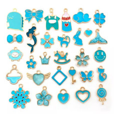 Набір емальованих підвісок (шармів) 100 шт  для творчості, прикрас і хендмейду