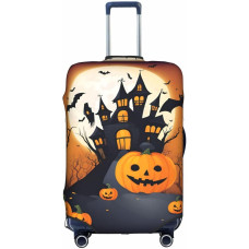 Чехол для дорожнього чемодана 18-21" S, захисний, еластичний, Хелловін