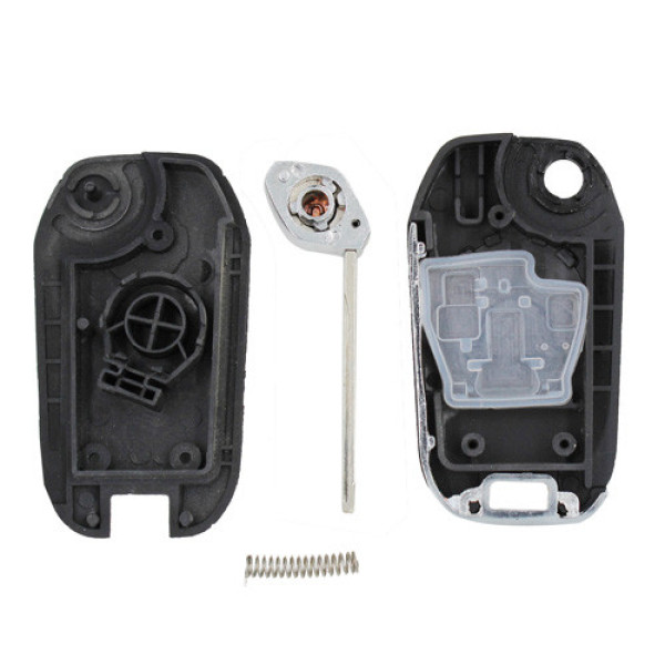 Корпус викидного ключа NSN14 з 2 кнопками для Nissan Qashqai, Cube, Micra – заміна корпусу з місцем під чіп