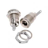 Роз'єм гніздо живлення DC099 5.5x2.1мм, 5 шт, з різьбою на панель, металевий корпус, для адаптера