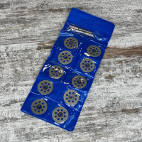 Алмазні відрізні диски з напиленням 22 мм, 10 шт, 8 отворів для гравера та дремеля