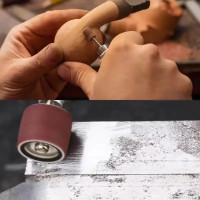 Шліфувальні насадки-циліндри 100 шт 6.35 мм 80 грит + 2 тримачі, абразивні барабани