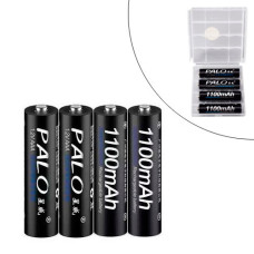 Акумулятор AAA 1.2В 1100мАг 4шт Ni-MH PALO в боксі для фотоапаратів та електроприладів