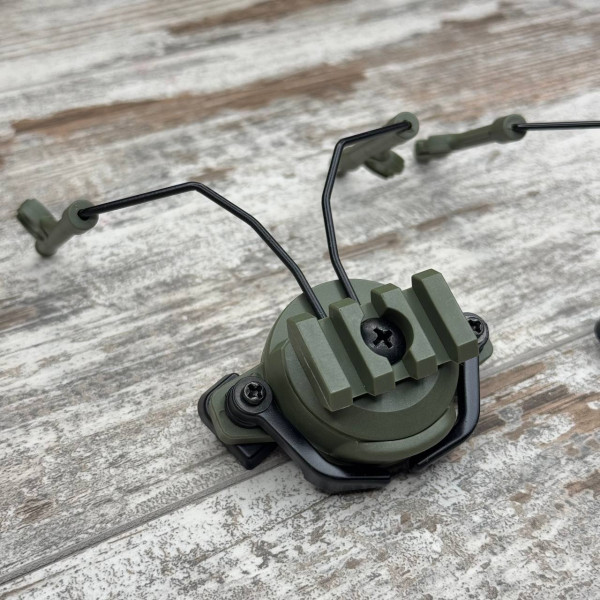 Компактний затискний адаптер для активних навушників на шолом 19-22 мм, універсальний комплект для спорту та мототехніки