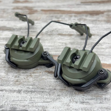 Компактний затискний адаптер для активних навушників на шолом 19-22 мм, універсальний комплект для спорту та мототехніки