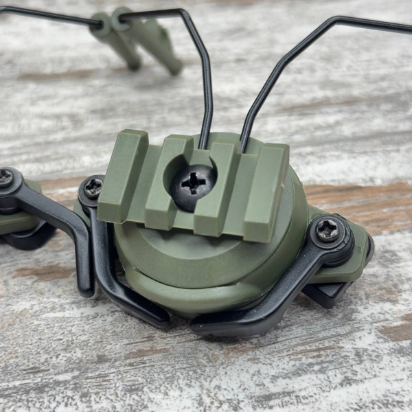 Компактний затискний адаптер для активних навушників на шолом 19-22 мм, універсальний комплект для спорту та мототехніки