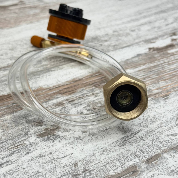 Перехідник заправки туристичних газових балонів і насадка різьба-цанга