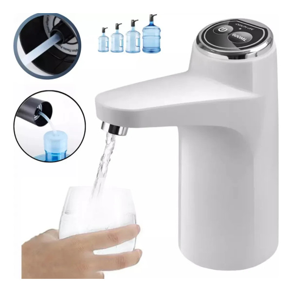 Помпа автоматична для води з акумулятором 1200мАч настільна вибір об’єму біла