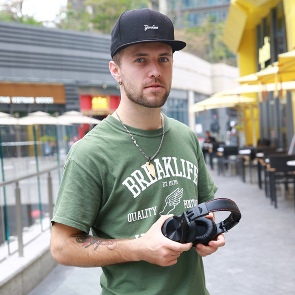 Проводні навушники OneOdio Fusion A71D, ігрова гарнітура з мікрофоном, чорнобілі