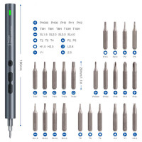 Електрична викрутка реверсивна алюмінієва 350 мА·год, набір біт 4 мм 24 штуки