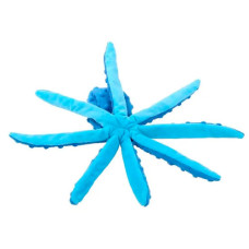 Іграшка для собак і цуценят плюшева зі свистком, восьминіг, 32 см, різнокольорова